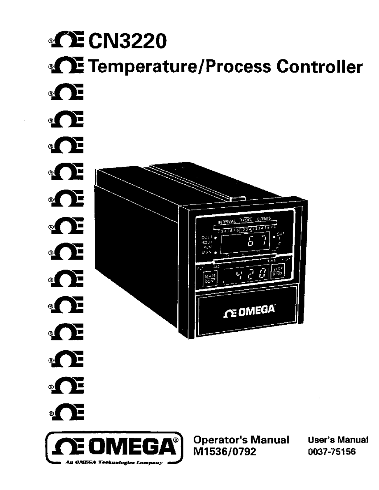 Omega Products CN3220 Installation  Manual