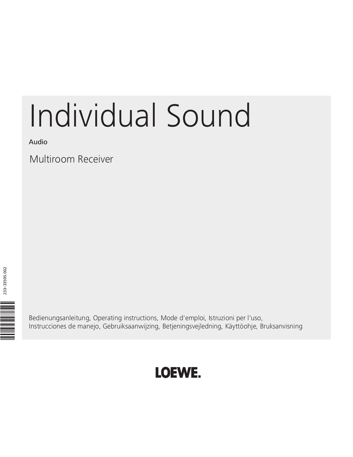 Loewe Multiroom Receiver User Manual