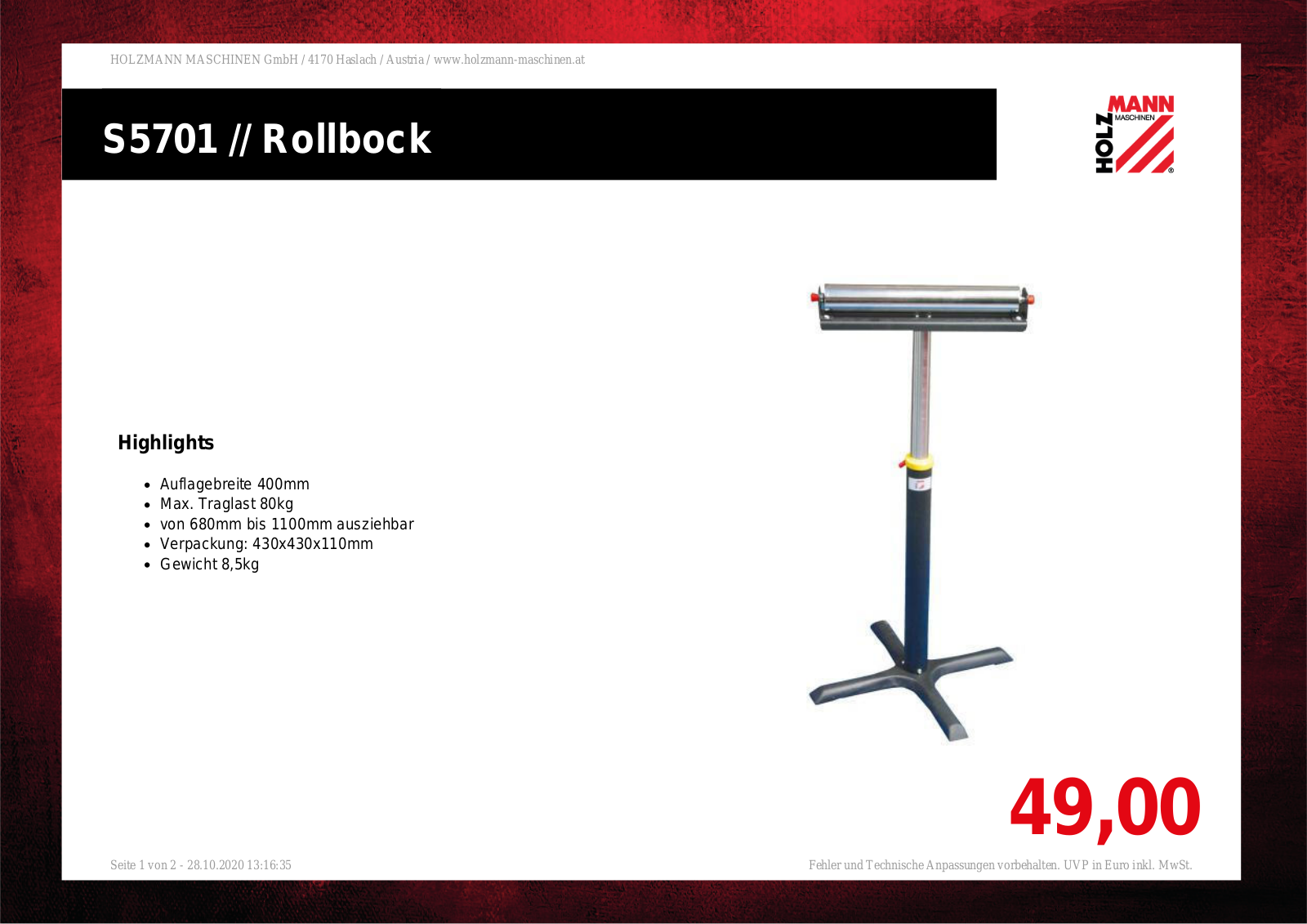 Holzmann S5701 User Manual