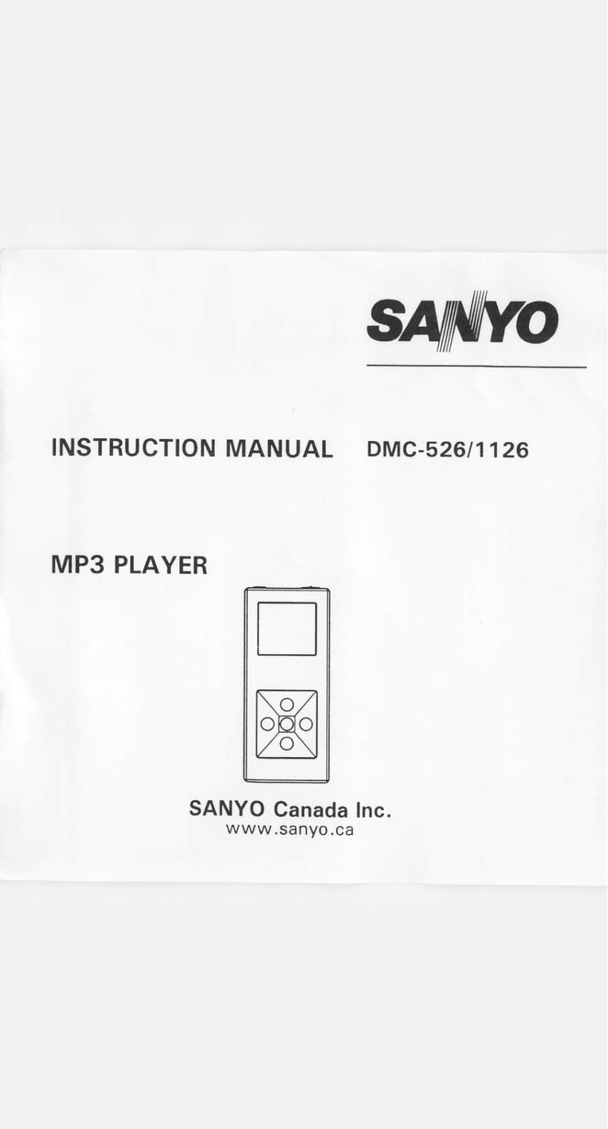 Sanyo DMC-526 User Manual