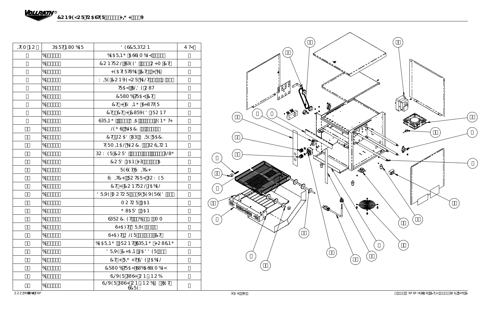 Vollrath CT2H-120250 Parts Manual