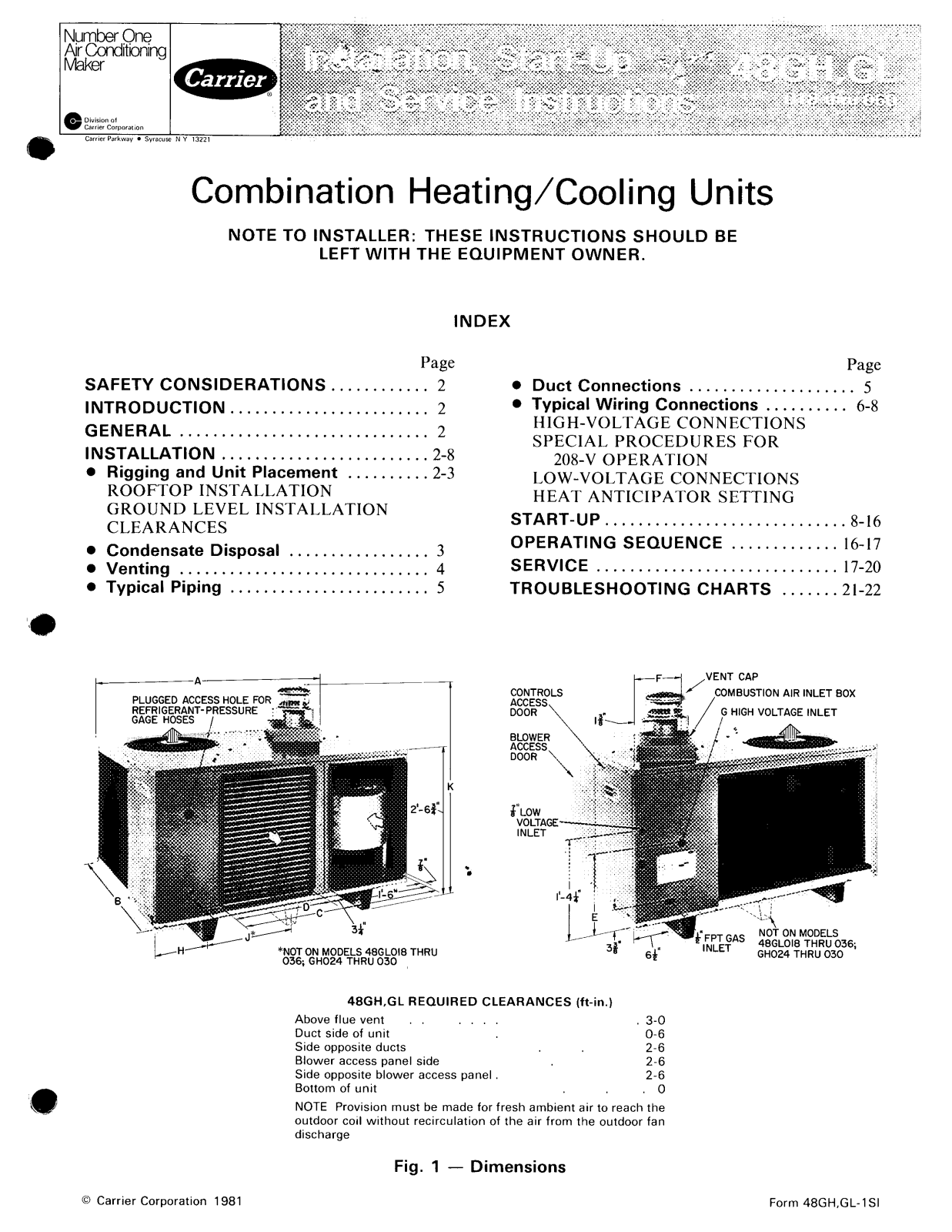 Carrier GL User Manual