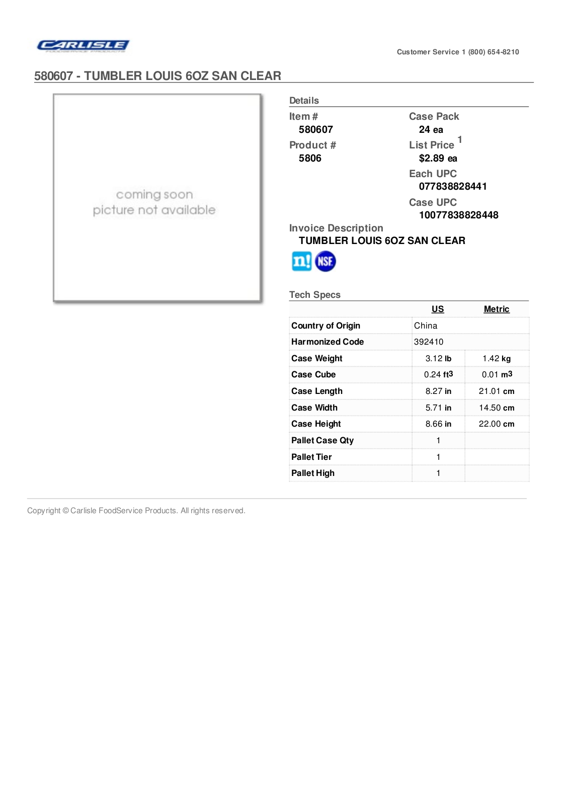 Carlisle 580607 User Manual - ManualMachine.com