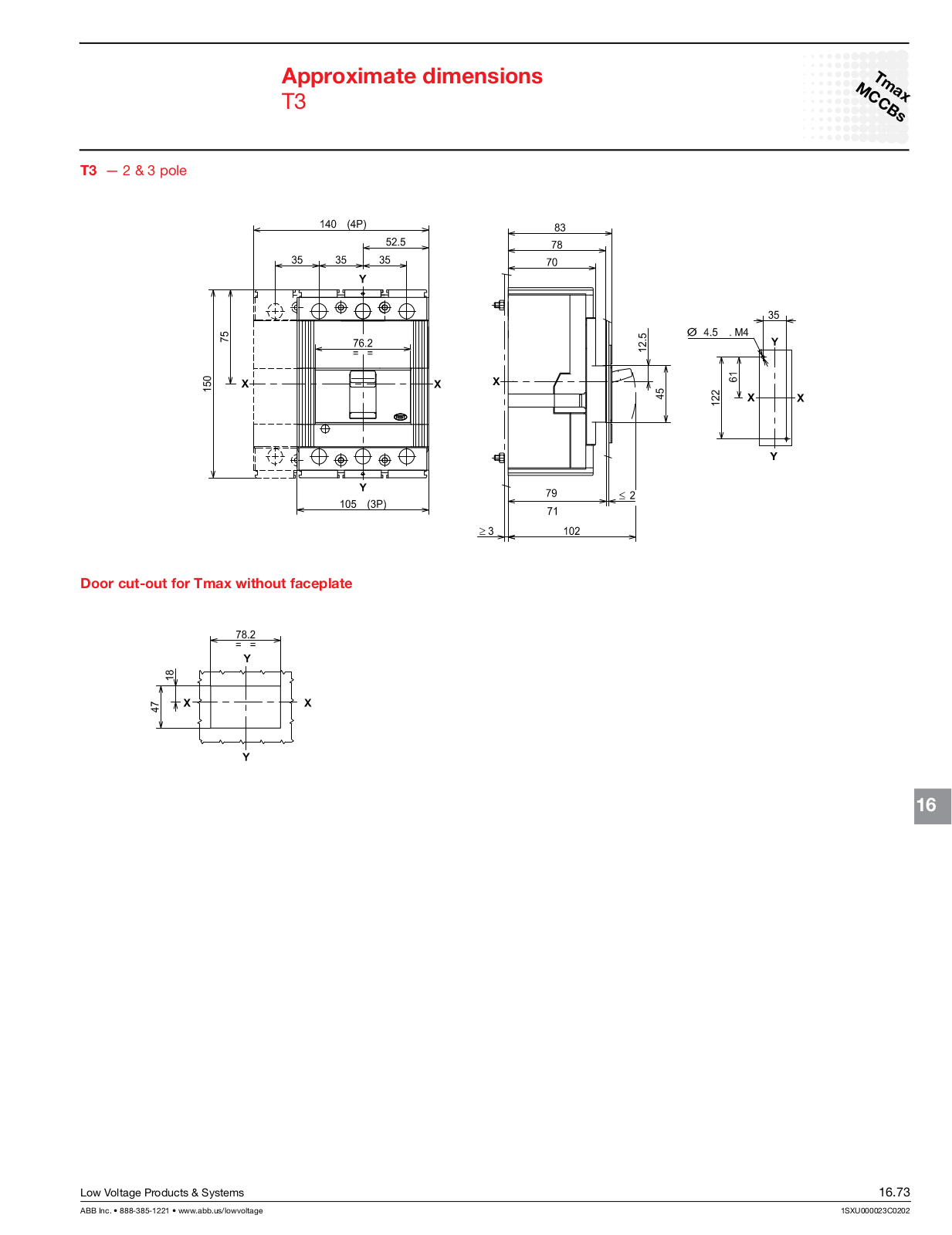 ABB T3 Dimensional Sheet