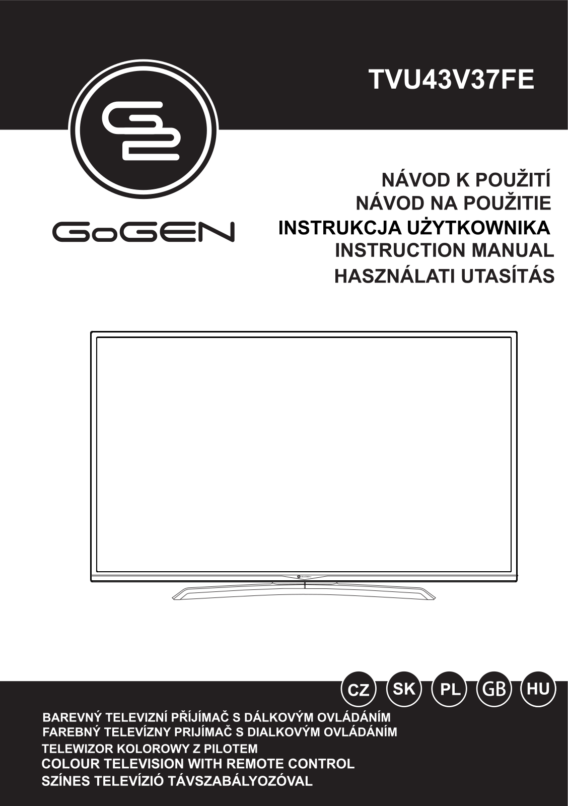 Gogen TVU43V37FE Operating Instructions