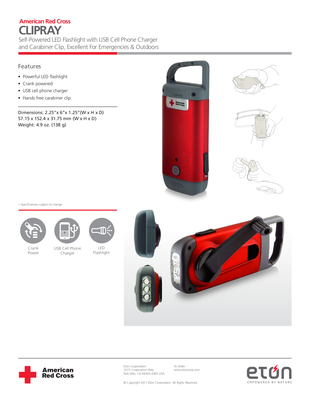 Eton CLIPRAY DATASHEET - ManualMachine.com