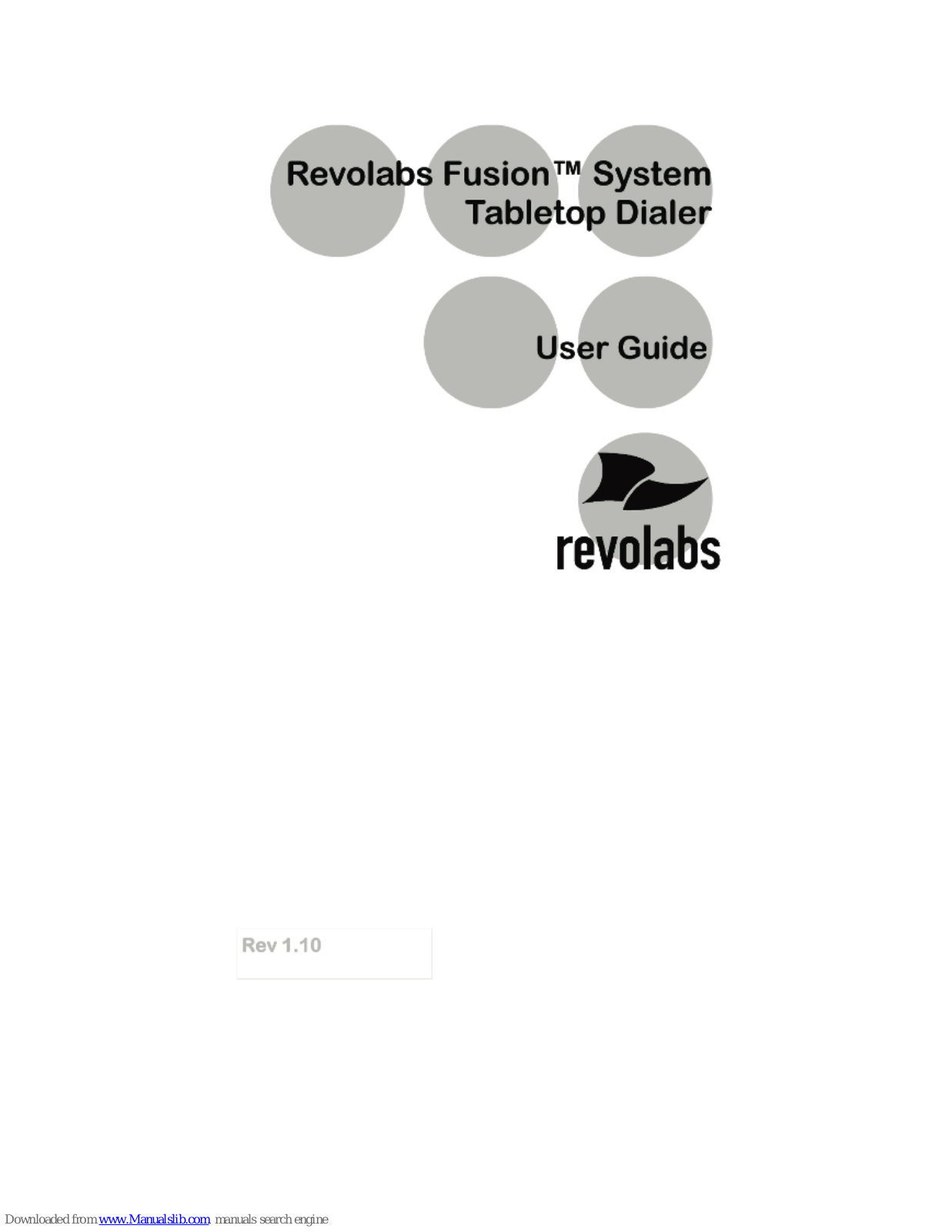 Revolabs Tabletop Dialer 07-TTDIAL-01 User Manual