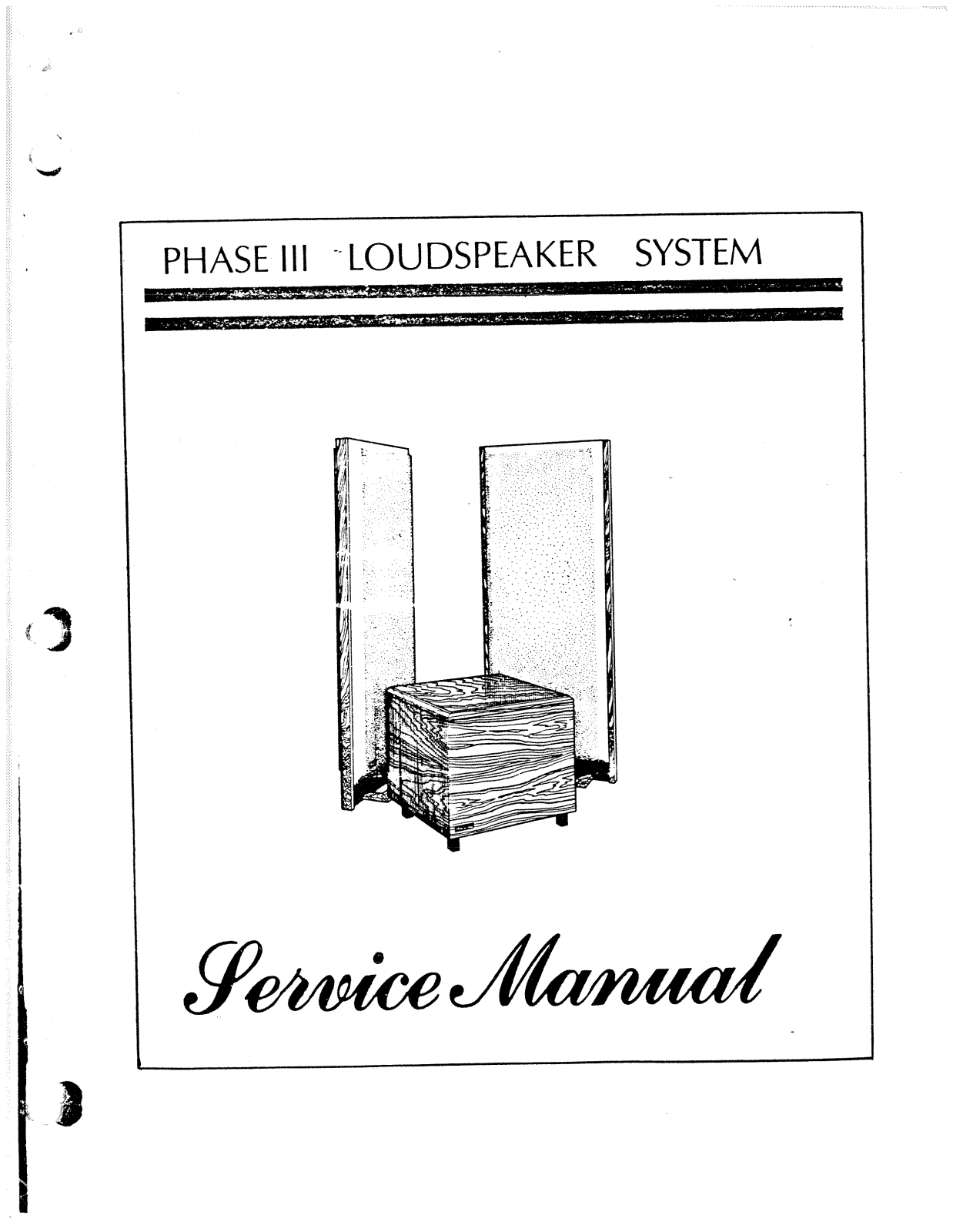 Phase Linear Andromeda Mk3 Service manual