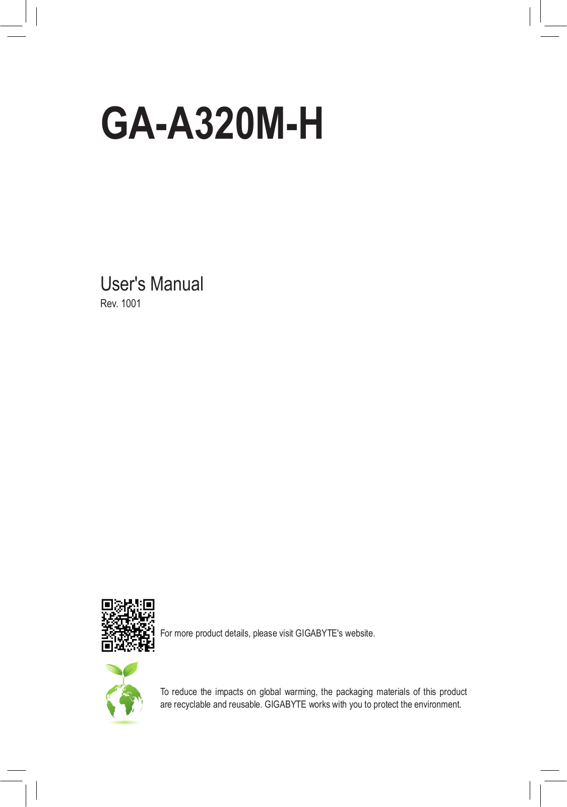 GIGABYTE GA-A320M-H User manual