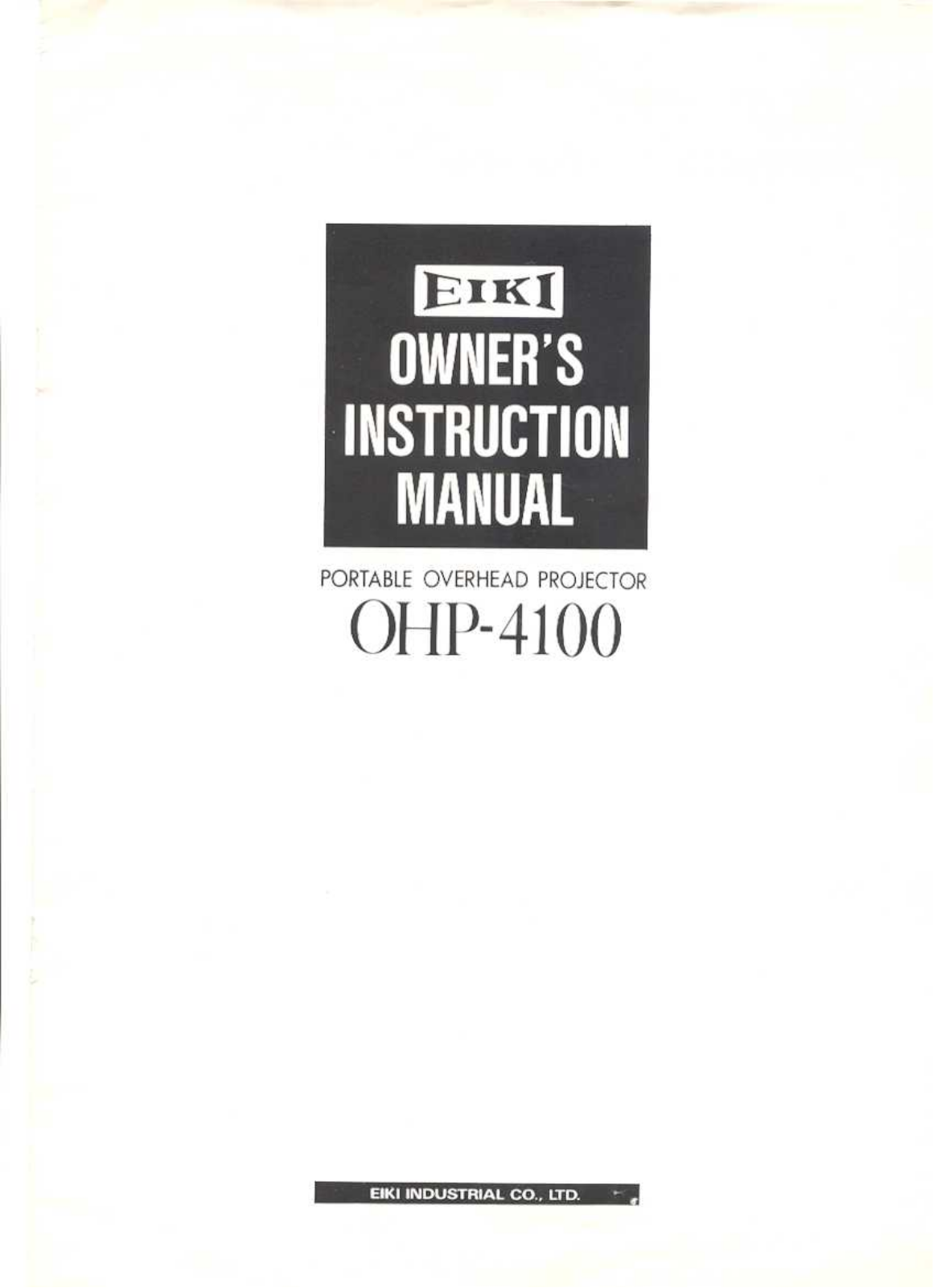 Eiki OHP-4100 User Manual