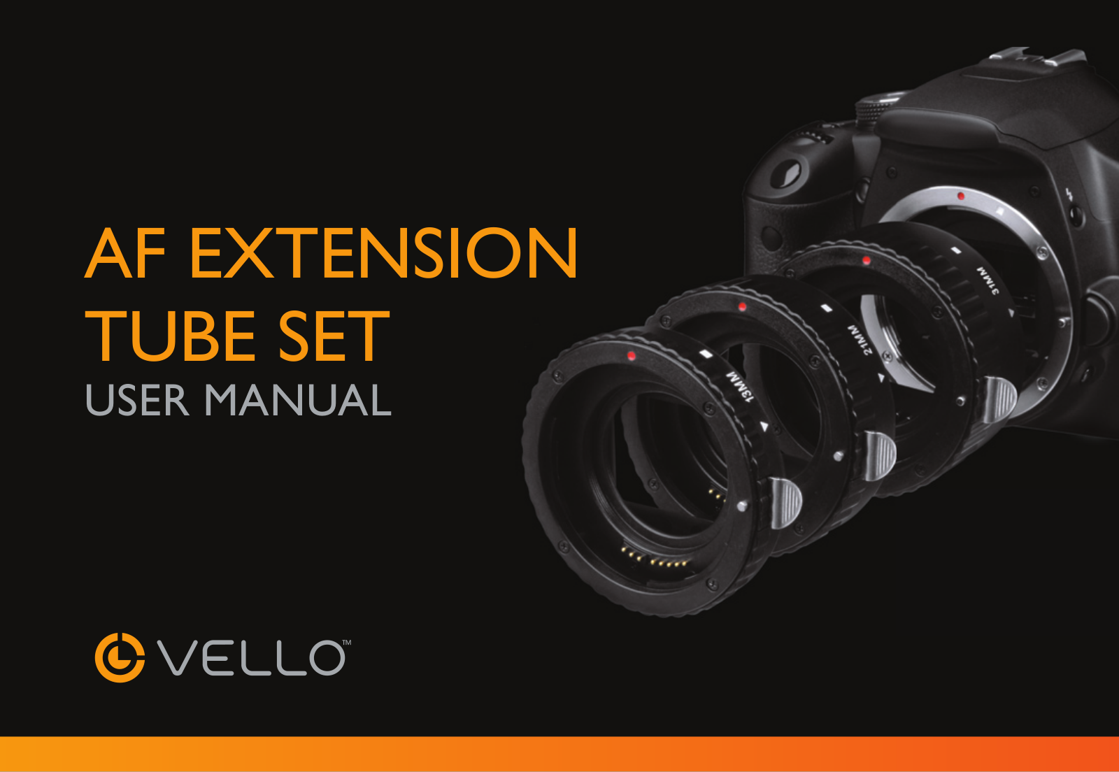 Vello AF EXTENSION TUBE SET User Manual - ManualMachine.com