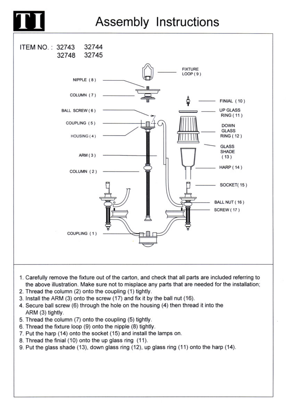 Triarch 32745 User Manual