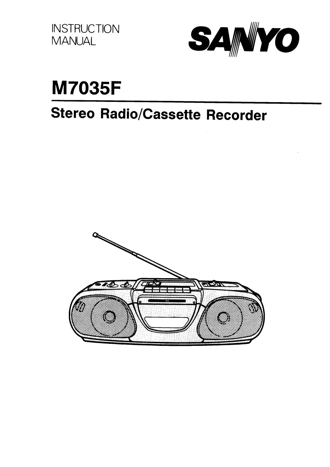 Sanyo M7035F Instruction Manual