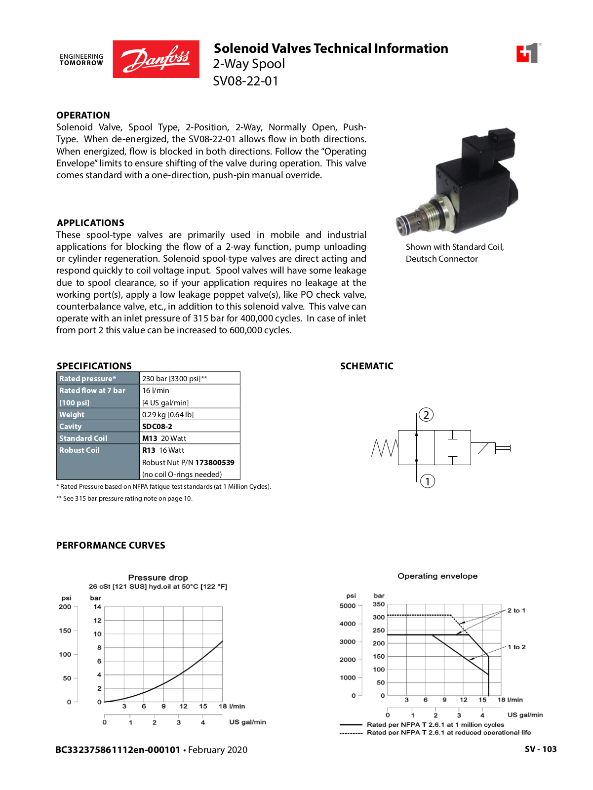 Danfoss SV08-22-01 Technical Information