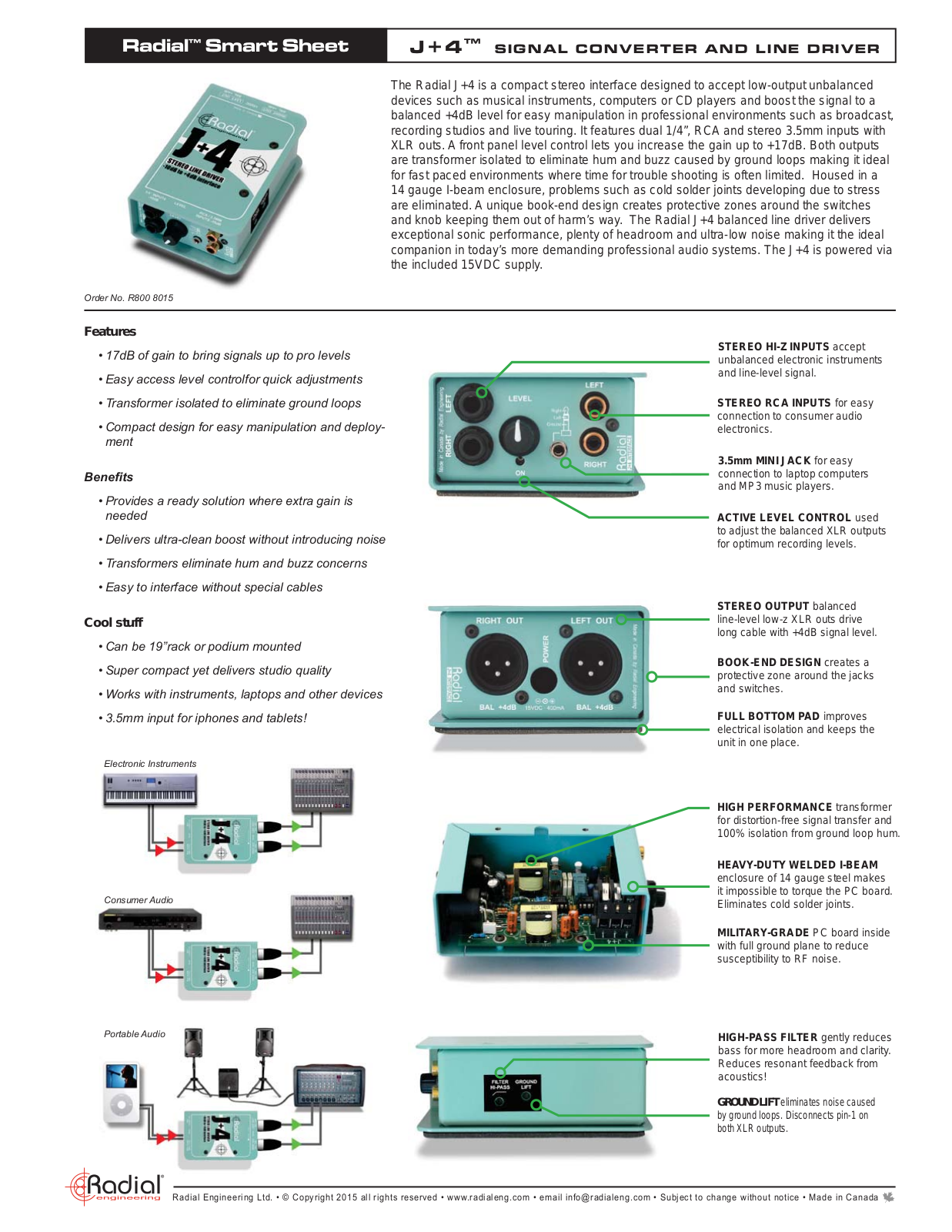 Radial Engineering J+4 User Manual