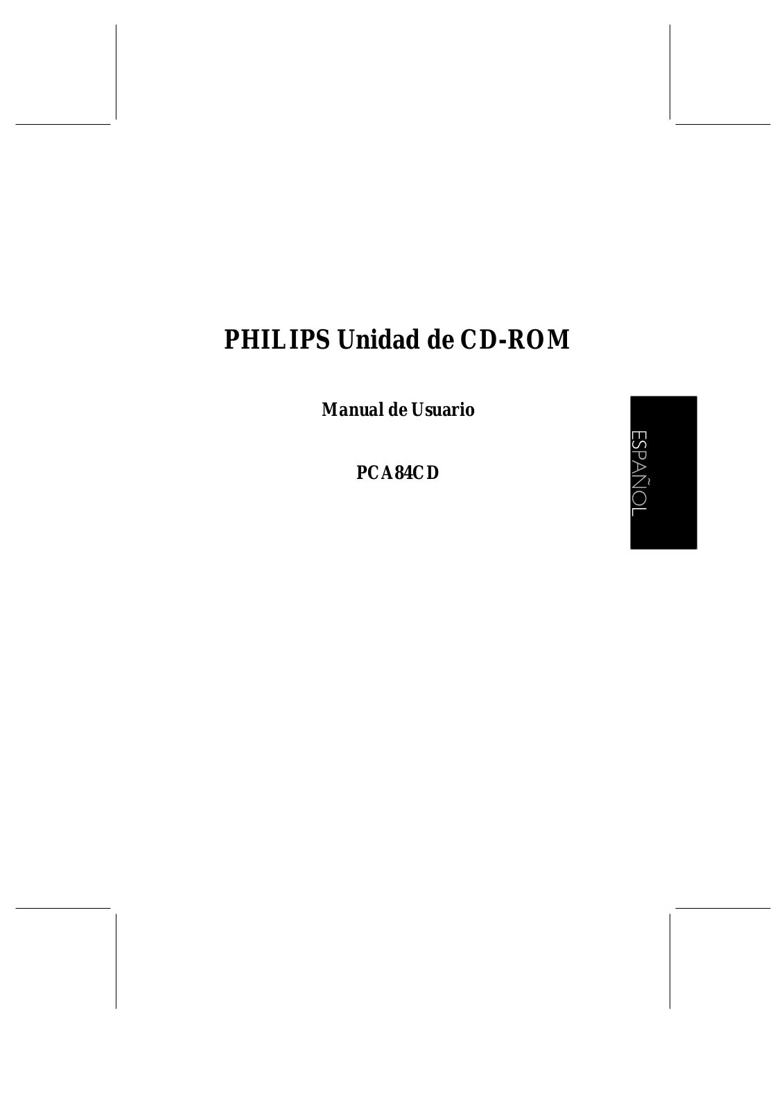 Philips PCA84CD/M2 User Manual