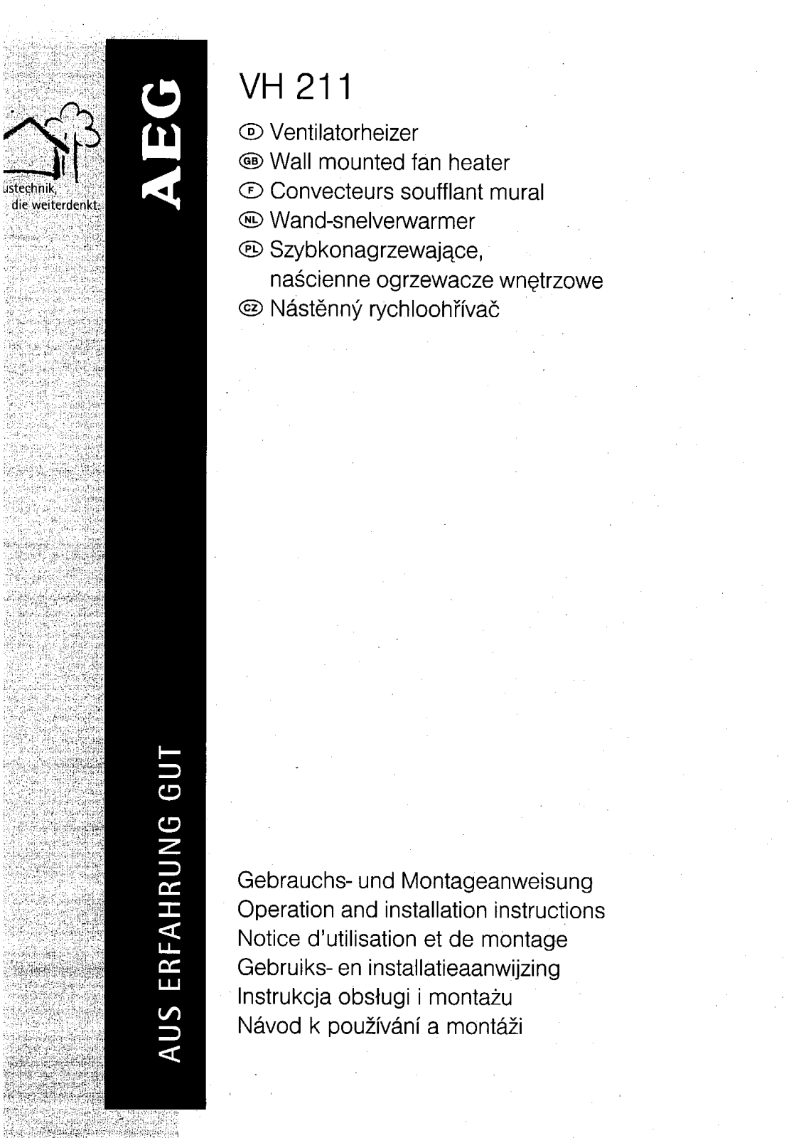 AEG VH 211 User Manual