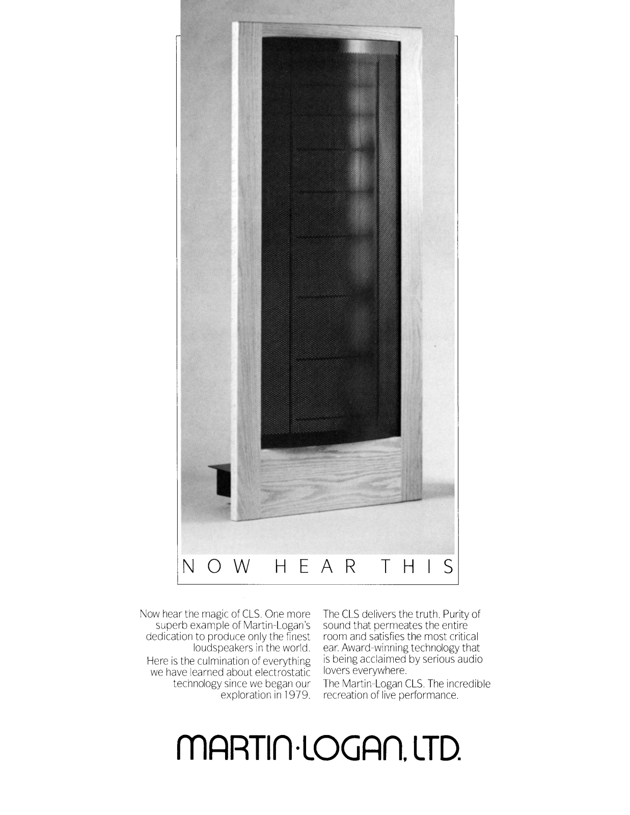 Martin Logan CLS Brochure