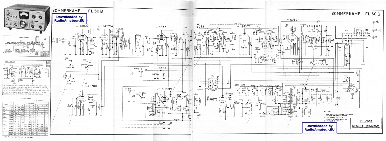 Yaesu FL50B Diagram