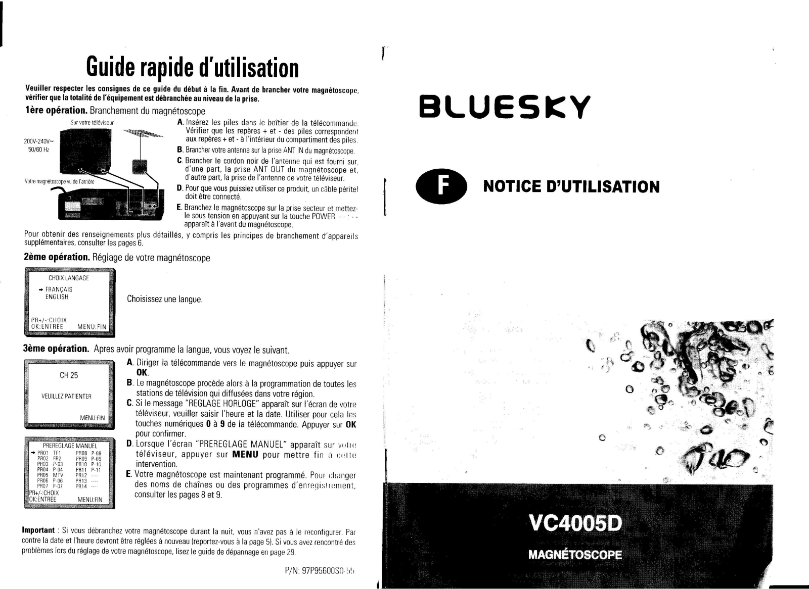 BLUESKY VC4005D User Manual