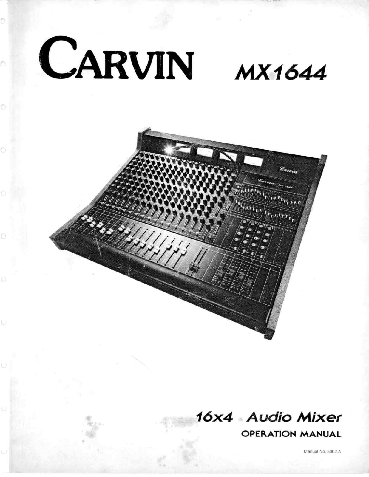 Carvin MX1644 Owner's Manual