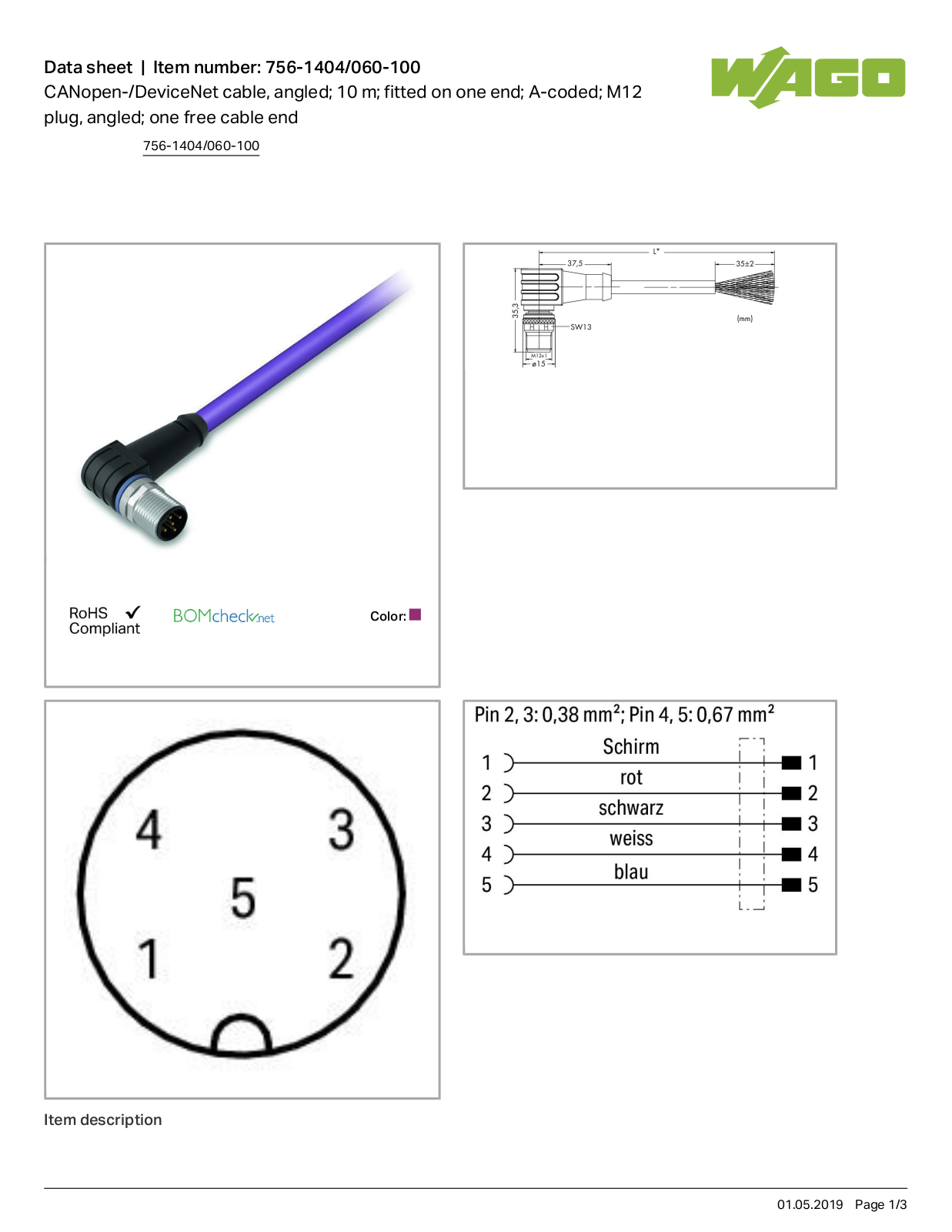 Wago 756-1404/060-100 Data Sheet