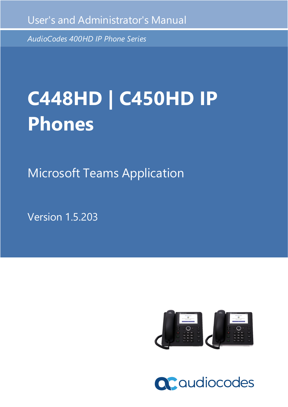 AudioCodes C448HD, C450HD IP User Manual