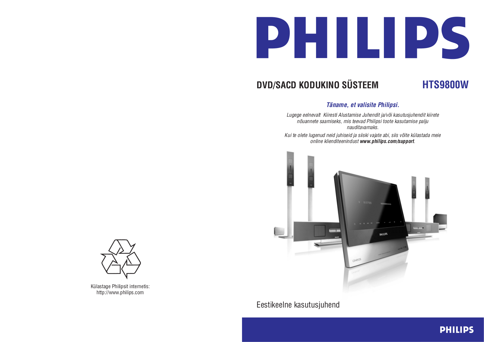 PHILIPS HTS9800W User Manual