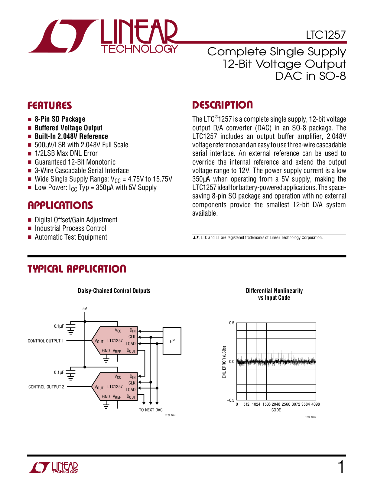 Linear Technology LTC1257 Datasheet