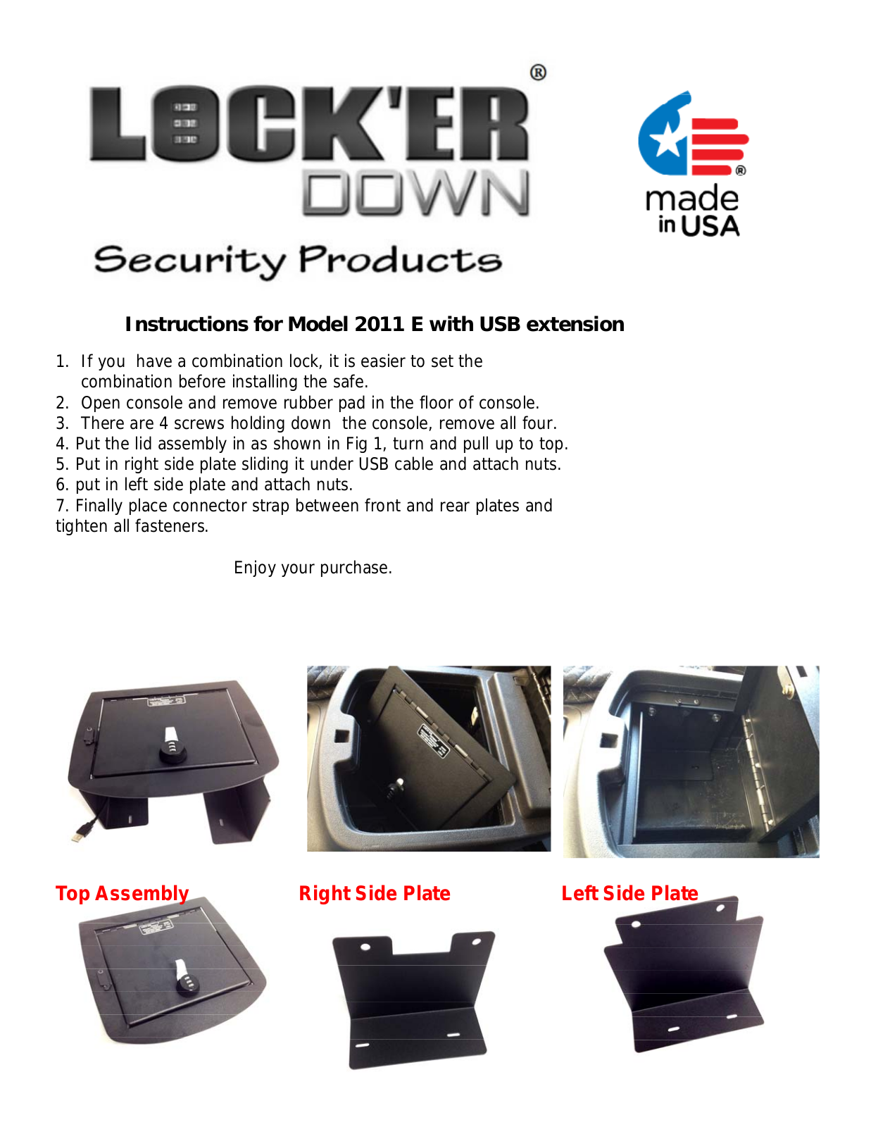 Lock'er Down LD 2011E User Manual - ManualMachine.com