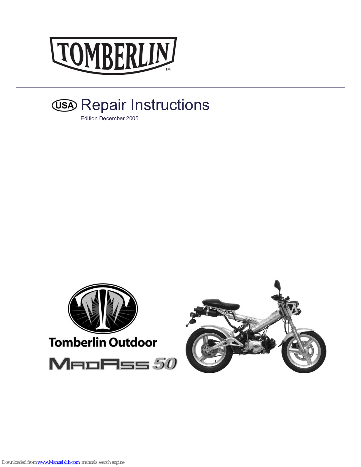 Tomberlin MadAss 50 Repair Instructions