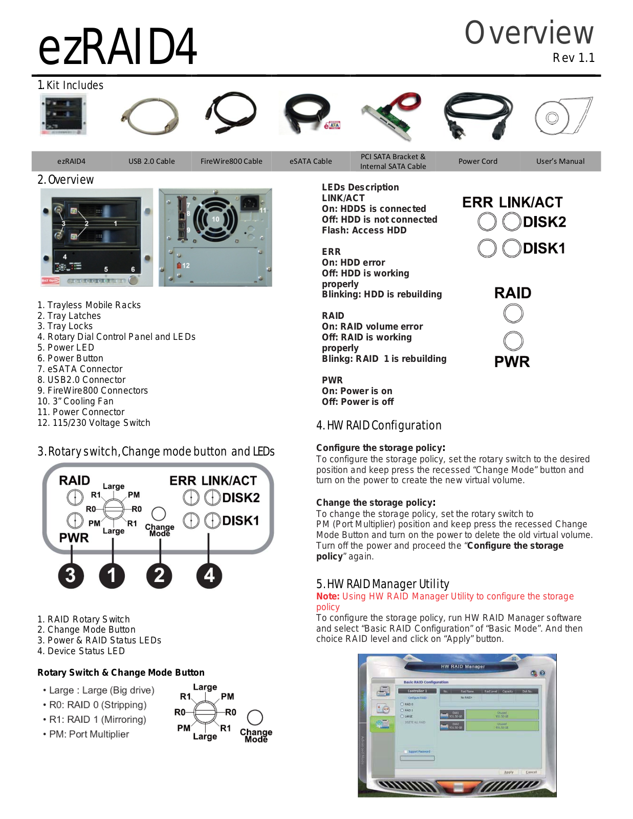 DATOptic ezRAID4 User Manual