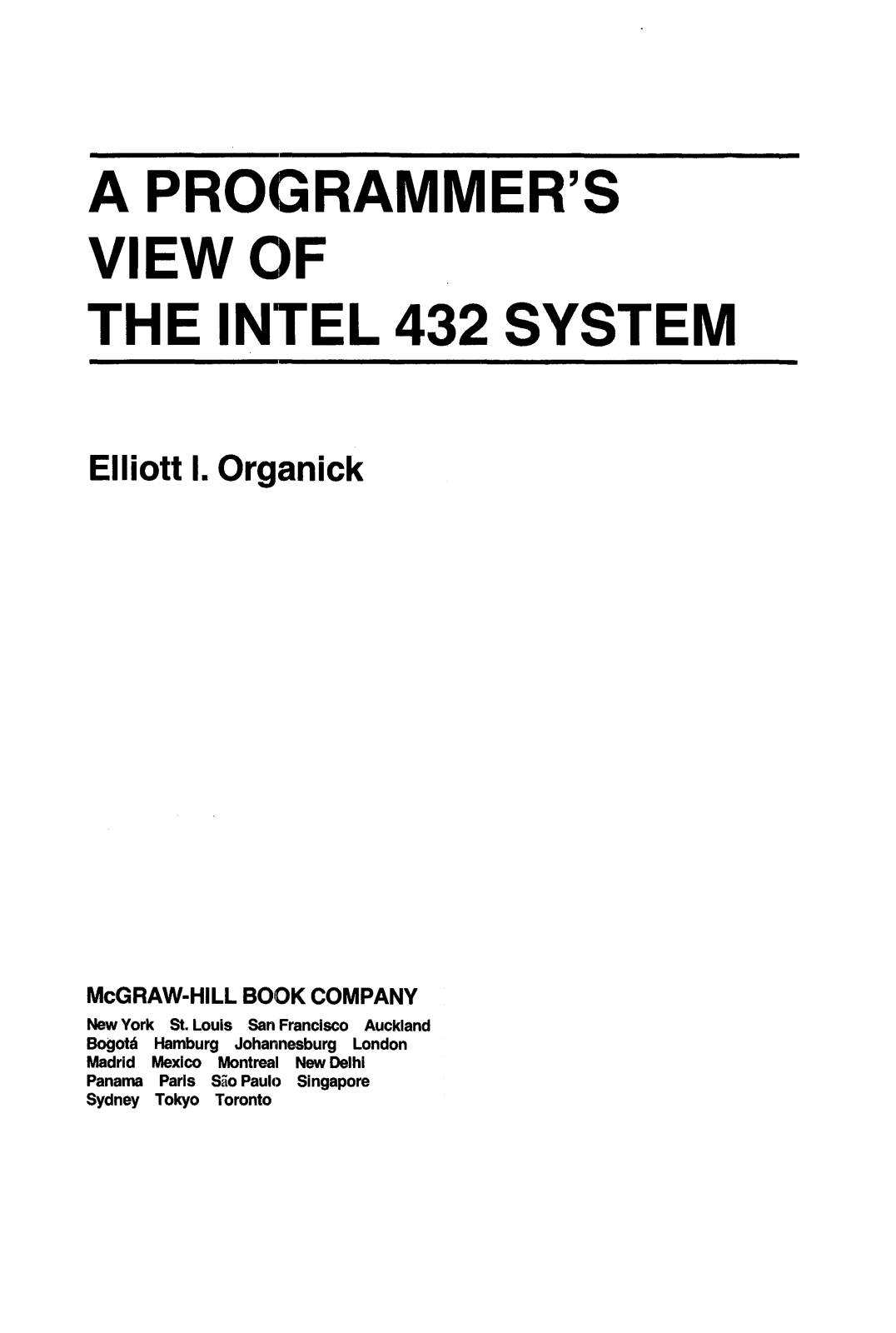 Intel Organick_A_Programmers_View_of_the_Intel_432_System_1983 Datasheet - ManualMachine.com
