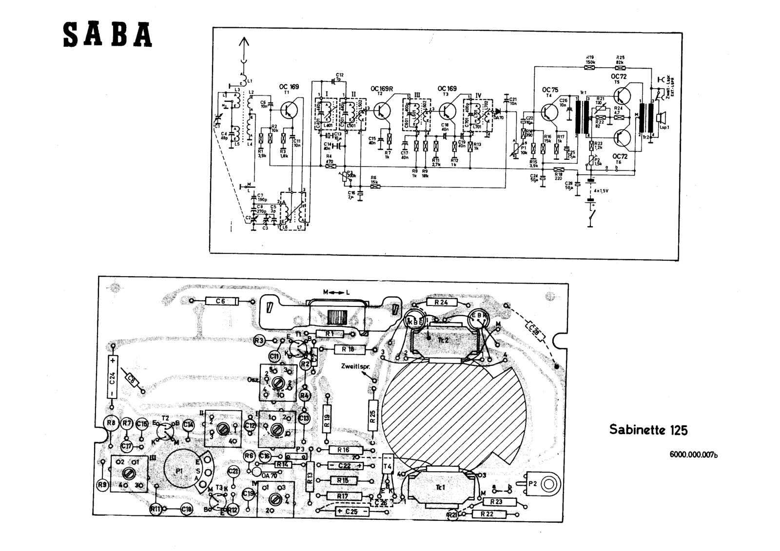 Saba Sabinette-125 Schematic