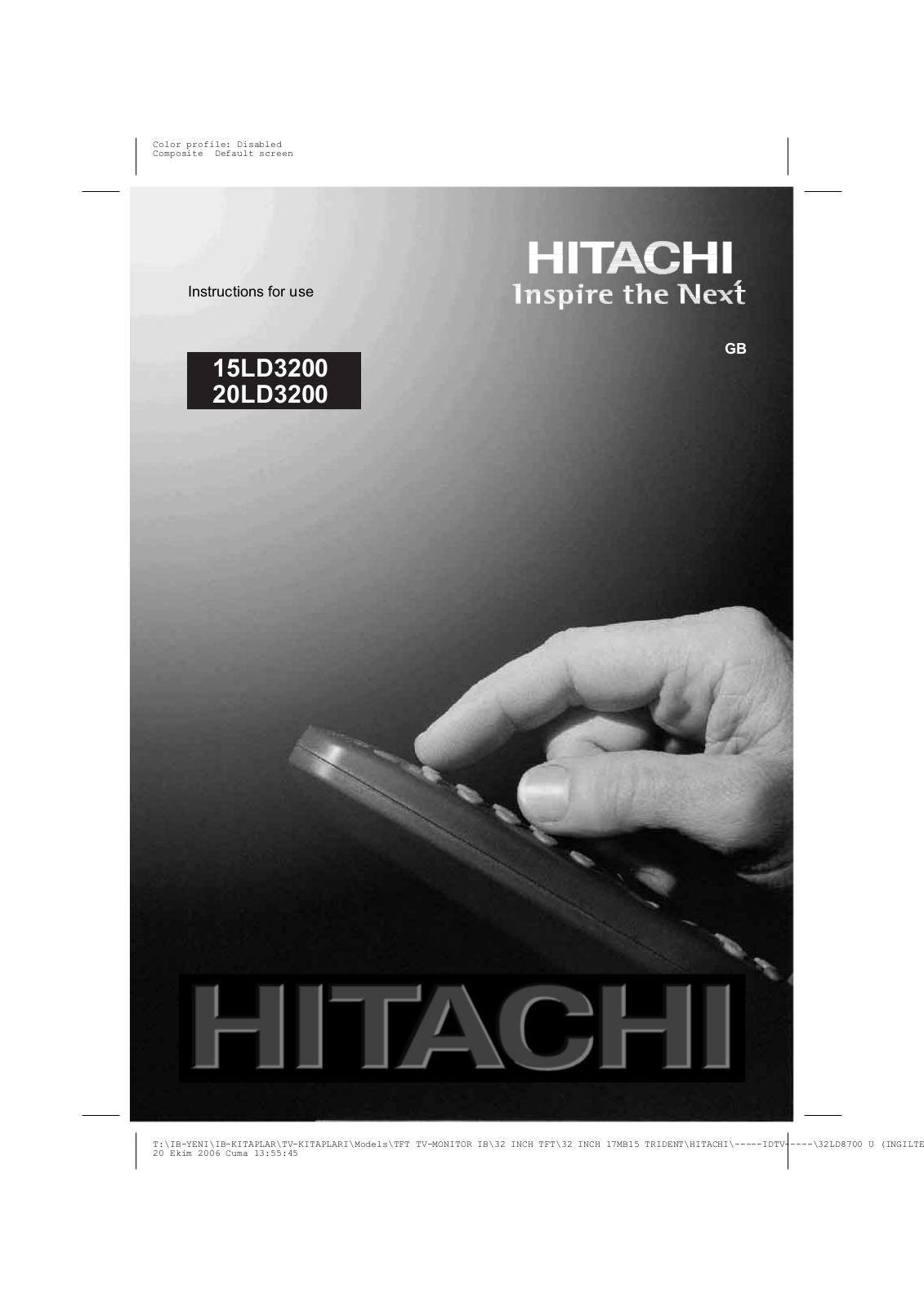 Hitachi 15LD3200, 20LD3200 User Manual