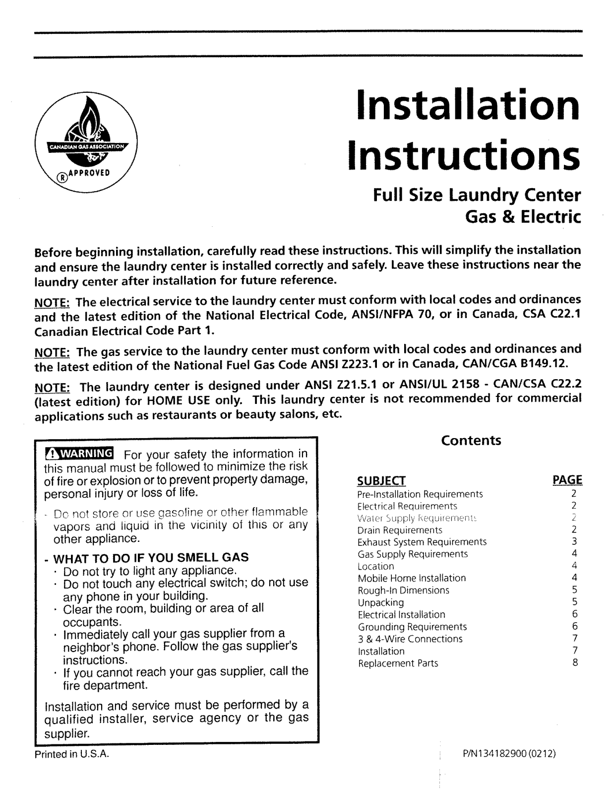 Frigidaire FLSG62MRFS4, FLSG72GCSC, FLSG72GCSD, FLXG46MRES1, FLXG52RBSA Installation Guide - ManualMachine.com