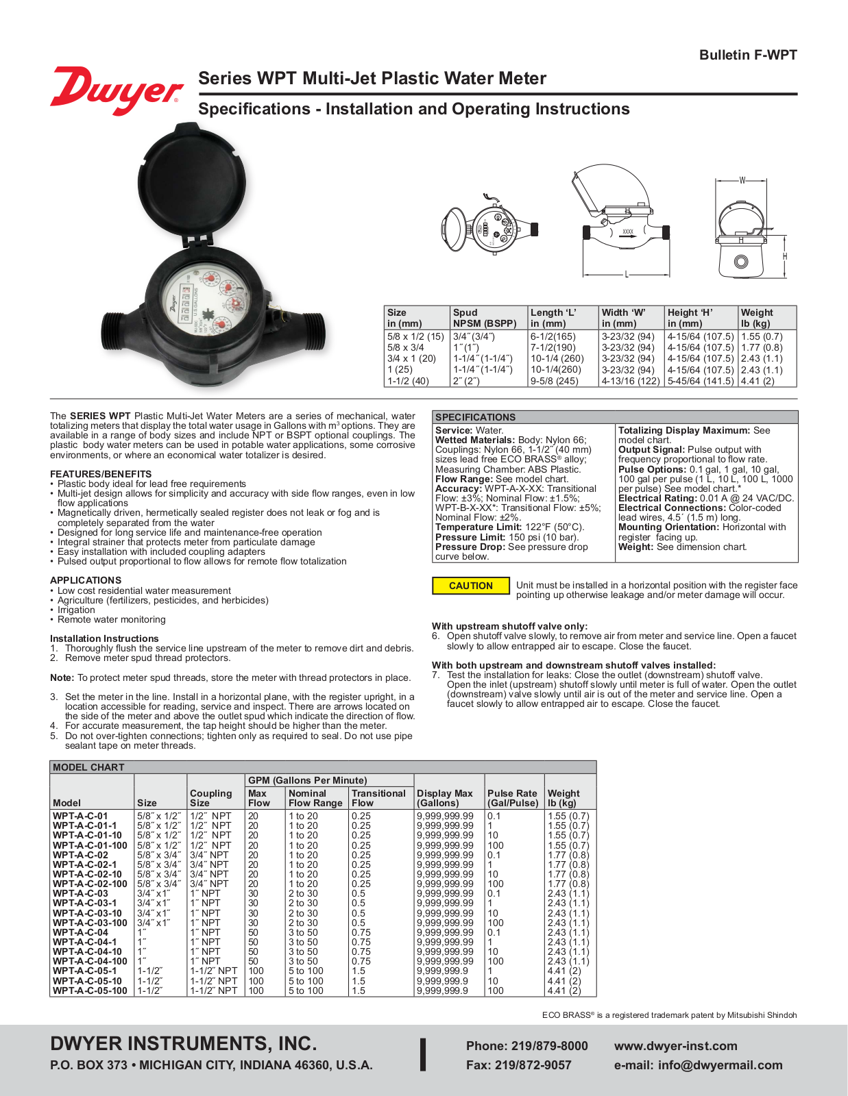 Dwyer WPT User guide - ManualMachine.com