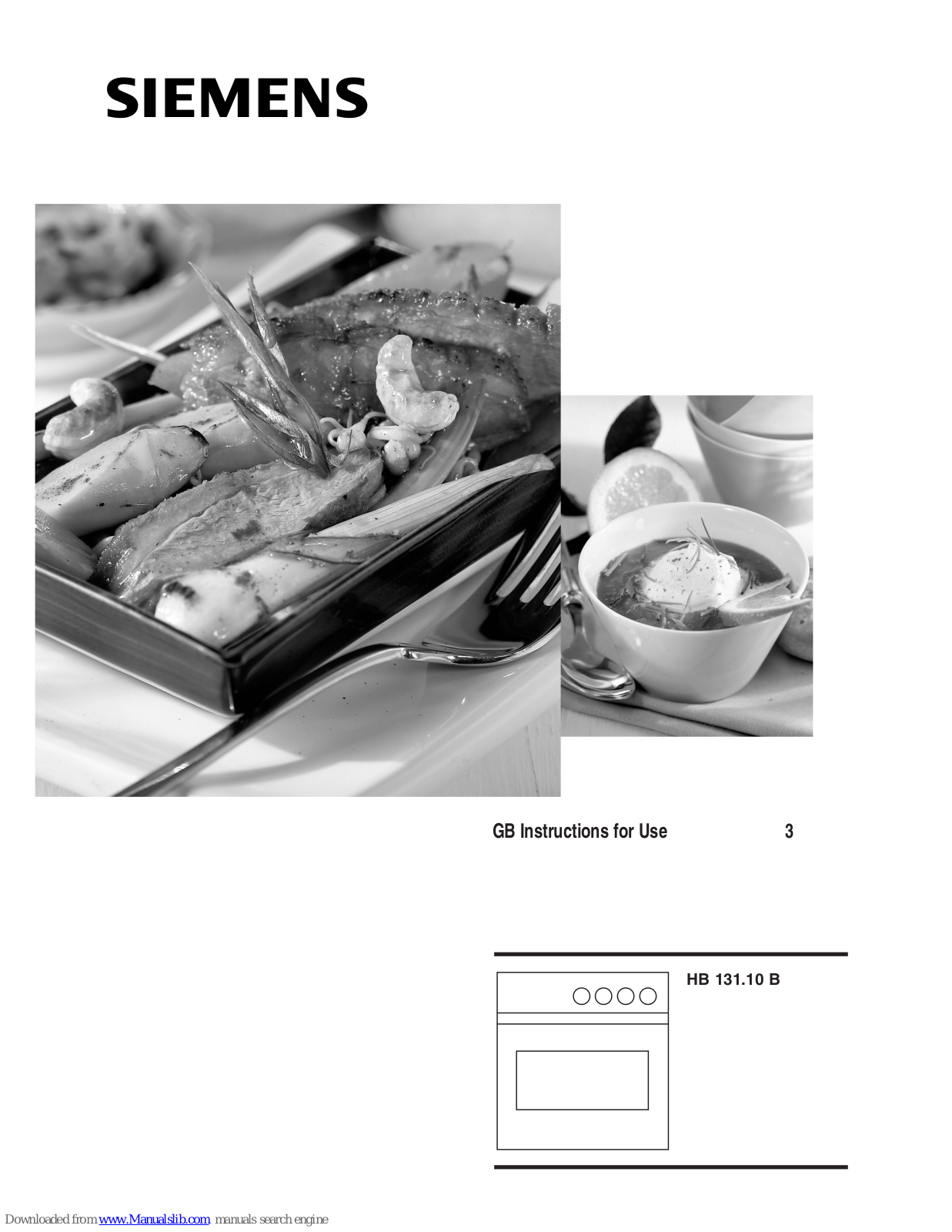 Siemens HB 131. 10 B Instructions For Use Manual