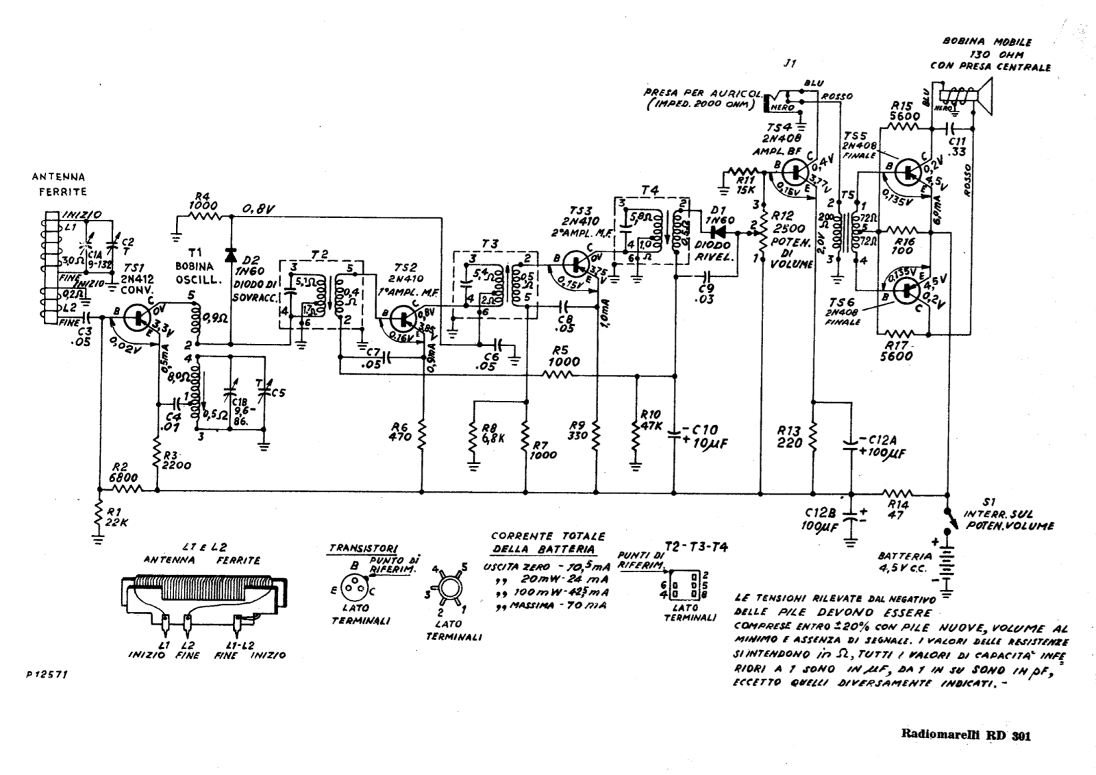 Radiomarelli rd301 schematic