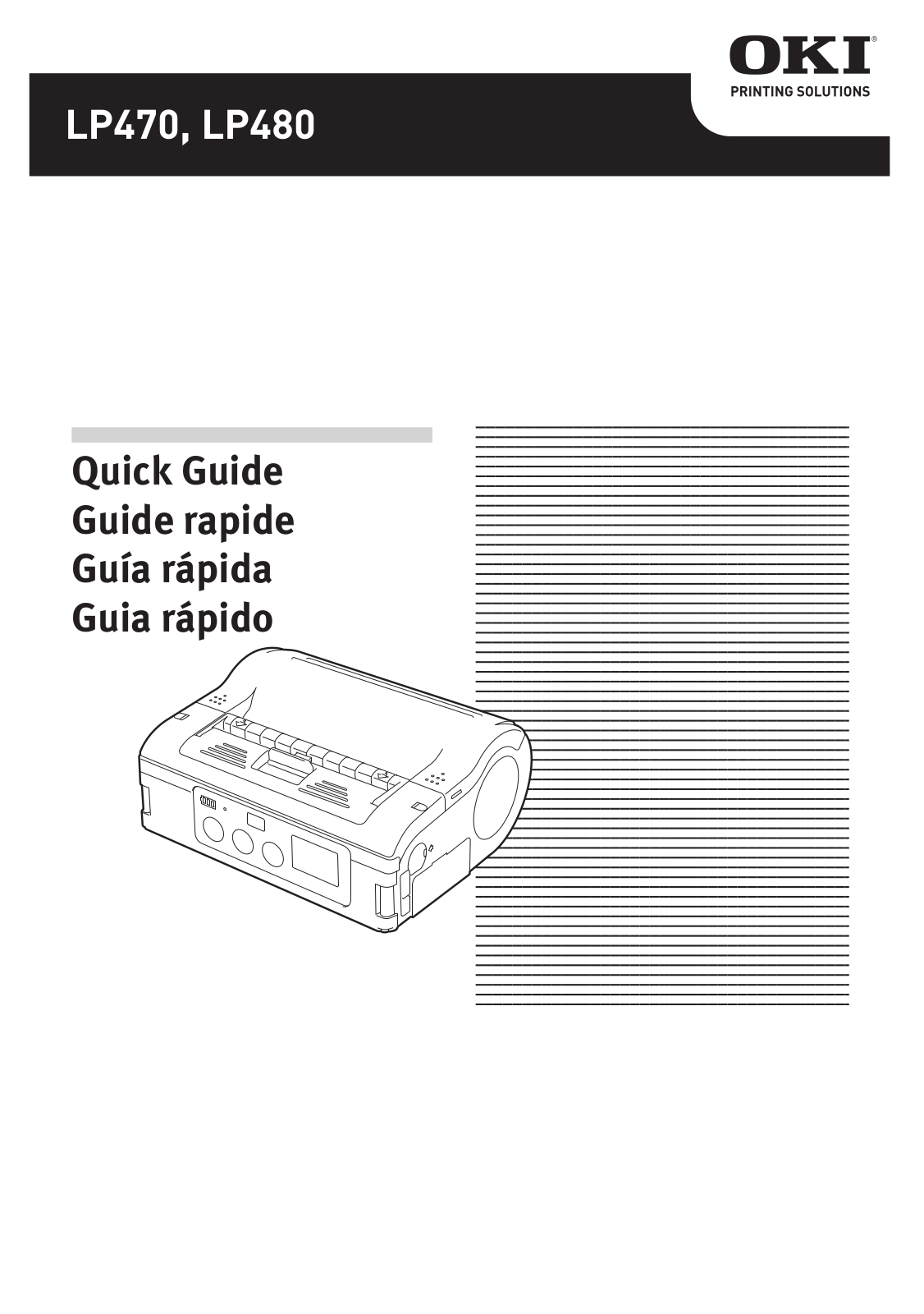 Oki LP470W, LP480S, LP470S, LP470B, LP480B User Manual