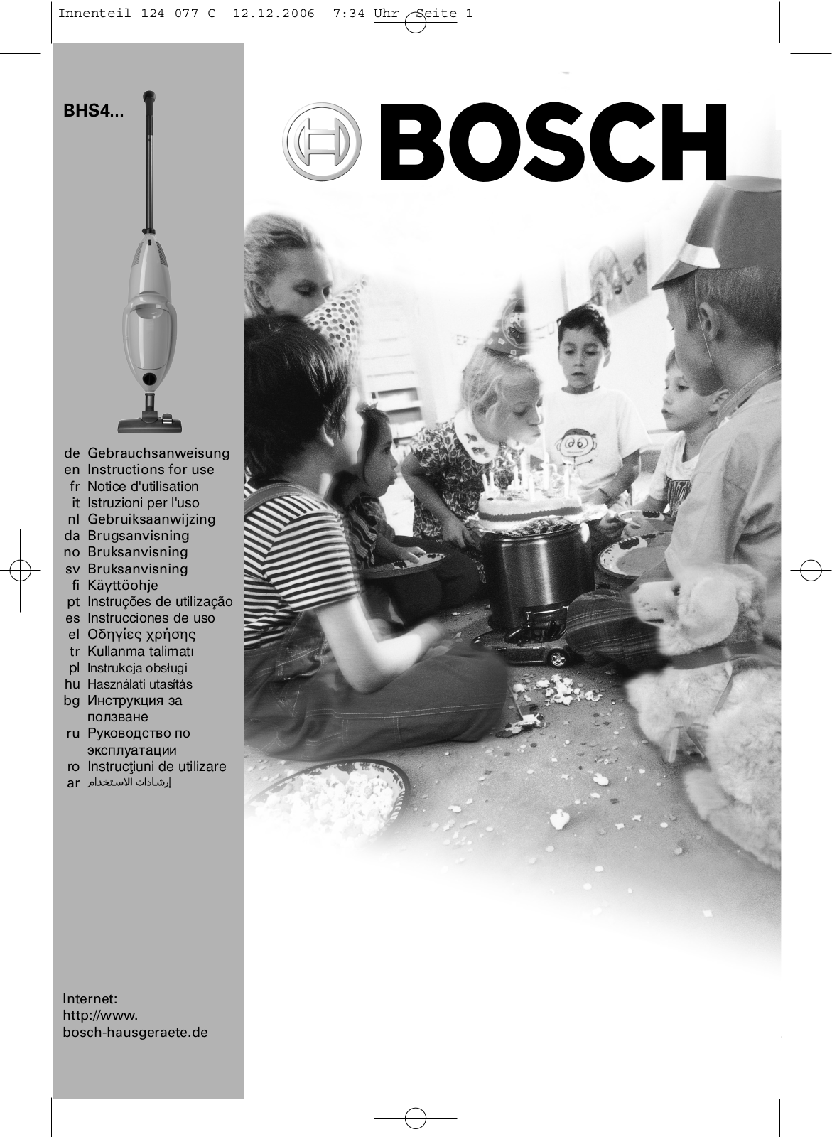 Bosch BHS4000, BHS40100, BHS4010 Manual