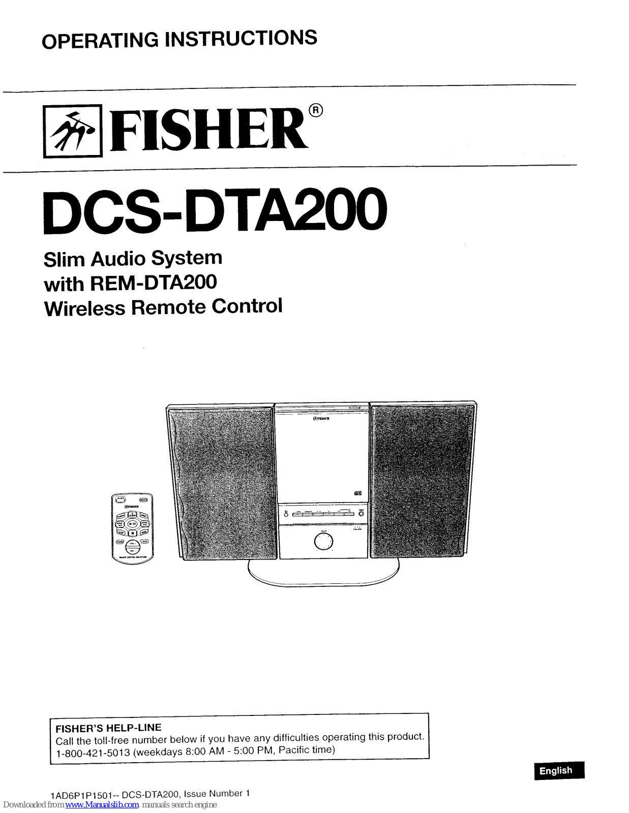 Fisher DCS-DTA200 Operating Instructions Manual