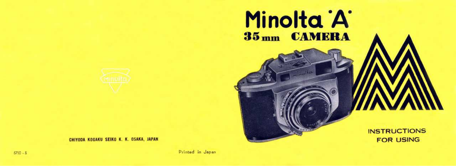 MINOLTA A User Manual