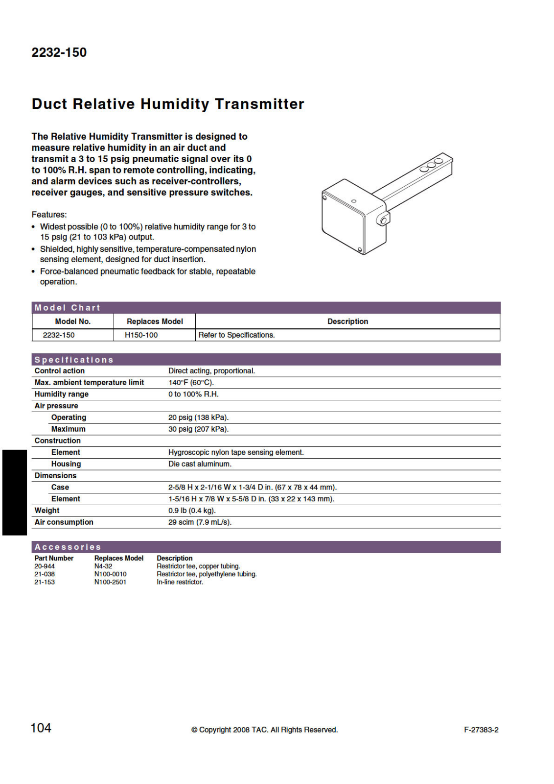 Schneider Electric 2232-150 Catalog Page