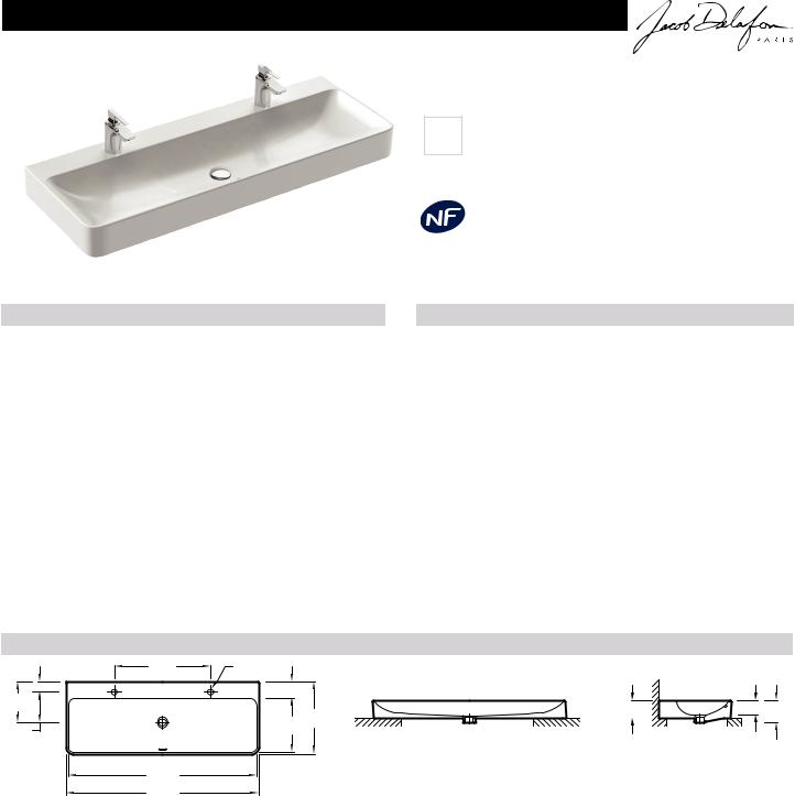 Jacob Delafon VOX EVA122-00 Datasheet