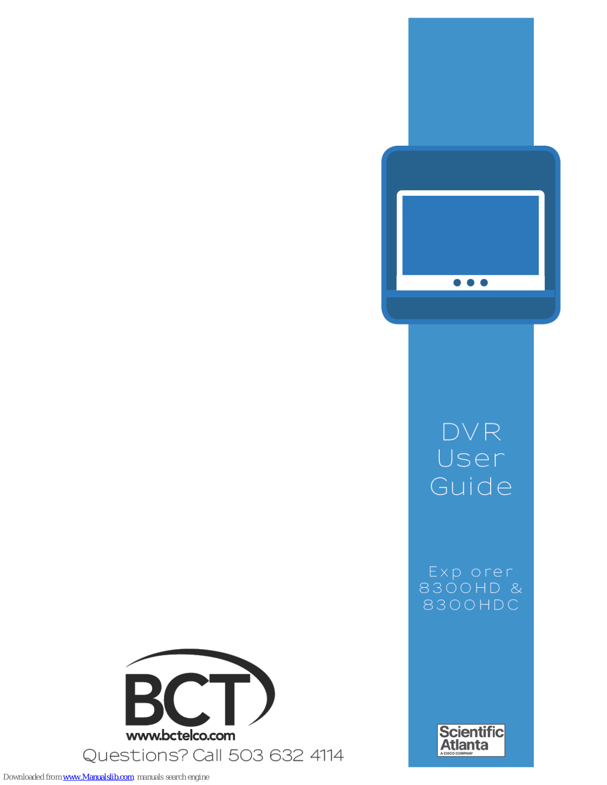 BCT 8300HD, 8300HDC User Manual - ManualMachine.com