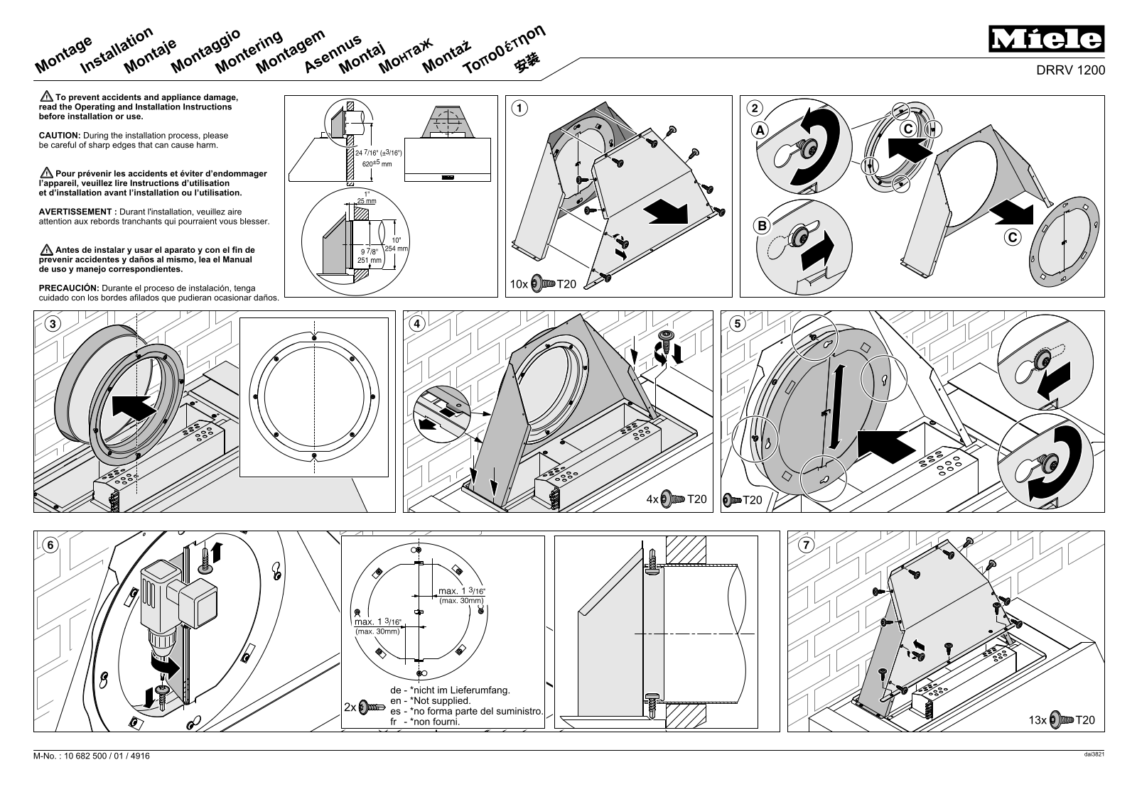 Miele DRRV1200 Assembly Guide