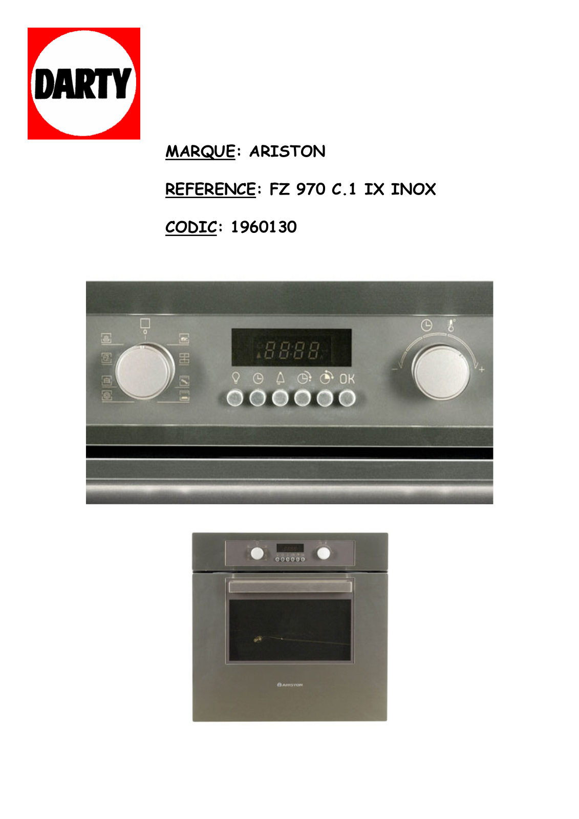Hotpoint FZ97C1WH User Manual