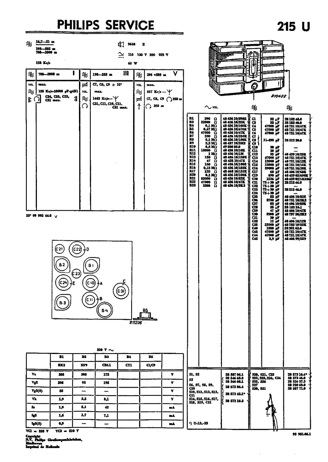 Philips 215-U Service Manual