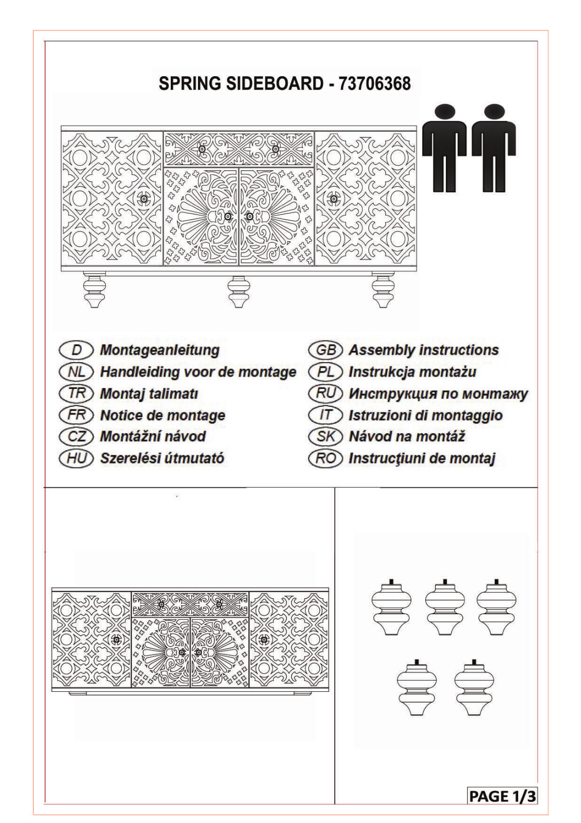 Home affaire Spring Assembly instructions - ManualMachine.com